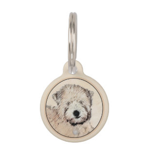 Soft Coated Wheaten Terrier Painting Original Art Pet Tag