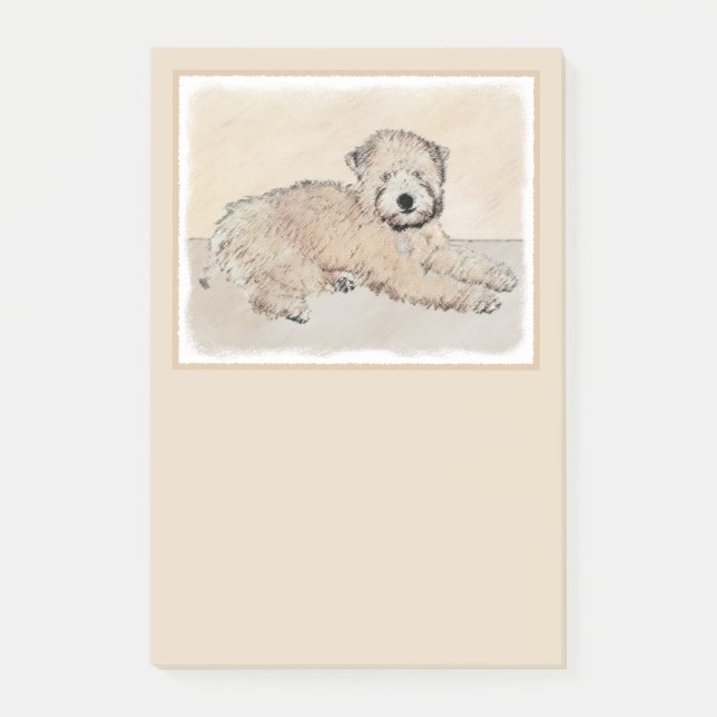 Soft Coated Wheaten Terrier Painting Original Art Post-it Notes (Front)