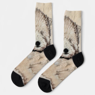 Soft Coated Wheaten Terrier Painting Original Art Socks
