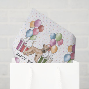 Soft-Coated Wheaten Terrier Pastel Happy Birthday Tissue Paper