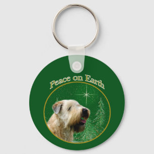 Soft Coated Wheaten Terrier Peace Keychain
