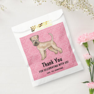 Soft-Coated Wheaten Terrier Pink Hearts Thank You Favour Bag