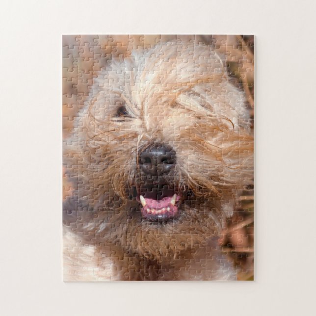 Soft Coated Wheaten Terrier portrait Jigsaw Puzzle (Vertical)