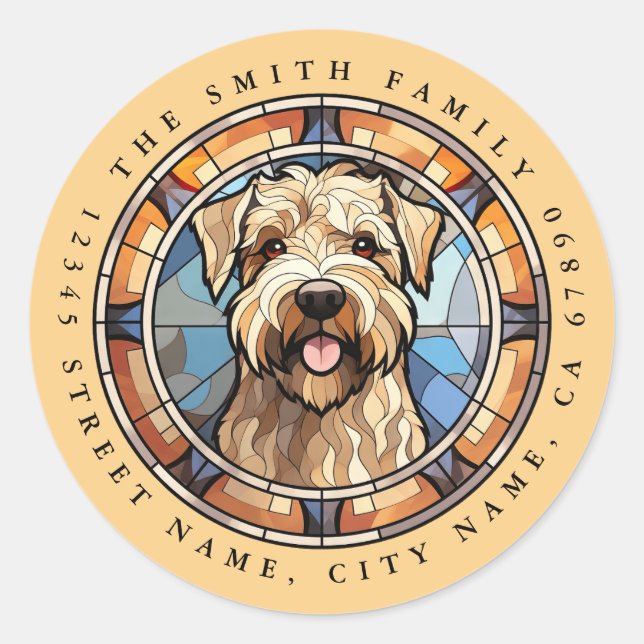 Soft Coated Wheaten Terrier Round Stickers (Front)