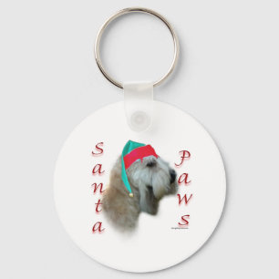 Soft Coated Wheaten Terrier Santa Paws Keychain