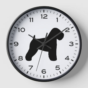 Soft Coated Wheaten Terrier Silhouette Clock