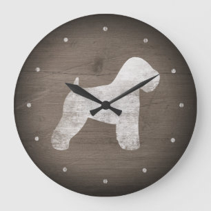 Soft Coated Wheaten Terrier Silhouette Large Clock