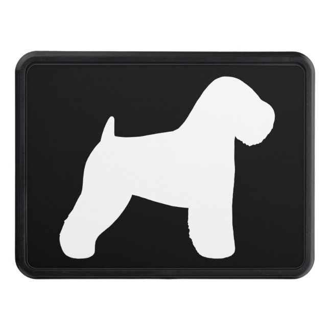 Soft Coated Wheaten Terrier Silhouette Trailer Hitch Cover (Front)