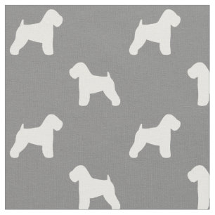 Soft Coated Wheaten Terrier Silhouettes Pattern Fabric