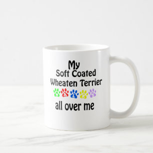 Soft Coated Wheaten Terrier Walks Design Coffee Mug