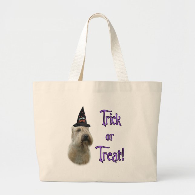 Soft Coated Wheaten Trick Large Tote Bag (Front)