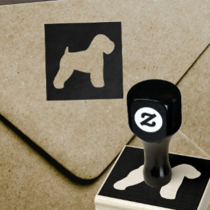 Soft Coated Wheaton Terrier Silhouette Rubber Stamp