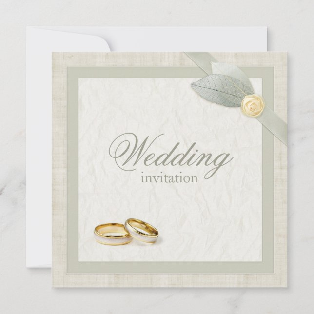 Soft Collage Wedding Bands invitation (Front)