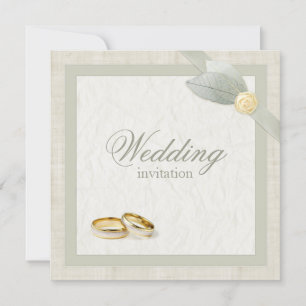 Soft Collage Wedding Bands invitation