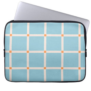 Soft Color Grid Pattern with Warm Accent Minimal Laptop Sleeve