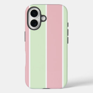 Soft Color Vertical Stripe Pattern Design iPhone 16 Case