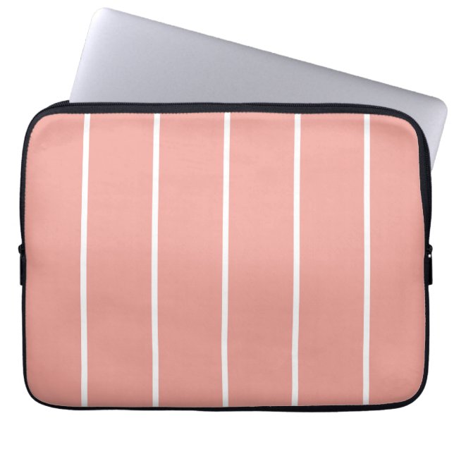 Soft Color Vertical Stripe Pattern Design Laptop Sleeve (Front)