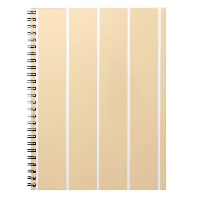 Soft Color Vertical Stripe Pattern Design Notebook (Front)