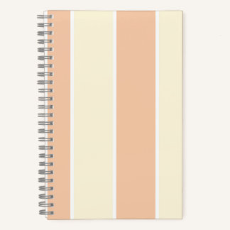 Soft Color Vertical Stripe Pattern Design Notebook
