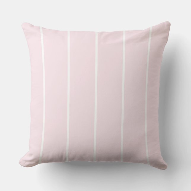 Soft Color Vertical Stripe Pattern Design Throw Pillow (Front)