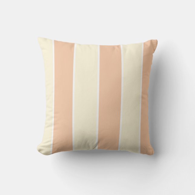 Soft Color Vertical Stripe Pattern Design Throw Pillow (Front)