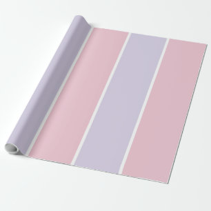 Soft Color Vertical Stripe Pattern Design Wrapping Paper