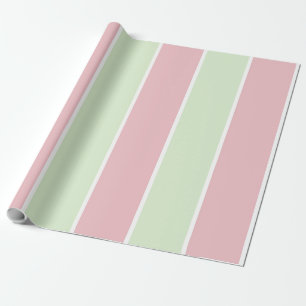 Soft Color Vertical Stripe Pattern Design Wrapping Paper