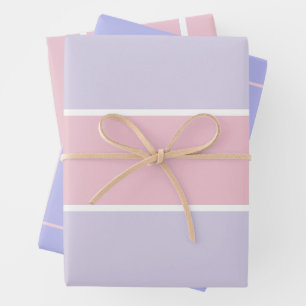 Soft Color Vertical Stripe Pattern Design Wrapping Paper Sheet