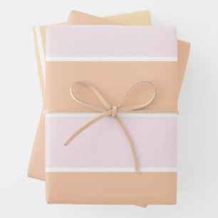 Soft Color Vertical Stripe Pattern Design Wrapping Paper Sheet