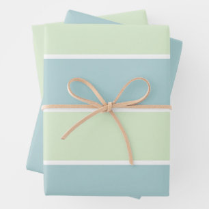 Soft Color Vertical Stripe Pattern Design Wrapping Paper Sheet