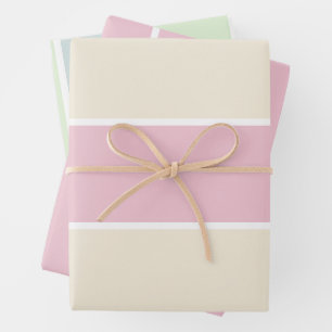 Soft Color Vertical Stripe Pattern Design Wrapping Paper Sheet