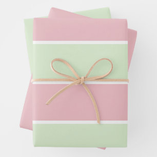 Soft Color Vertical Stripe Pattern Design Wrapping Paper Sheet