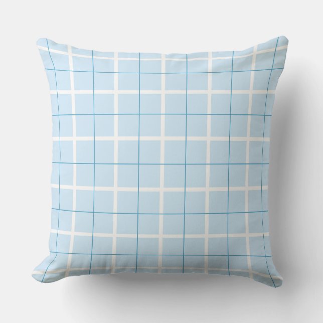 Soft Color Vertical Stripe Pattern Point Design Throw Pillow (Front)
