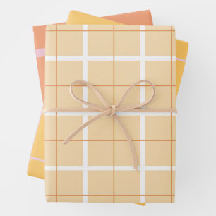 Soft Color Vertical Stripe Pattern Point Design Wrapping Paper Sheet