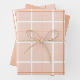 Soft Color Vertical Stripe Pattern Point Design Wrapping Paper Sheet