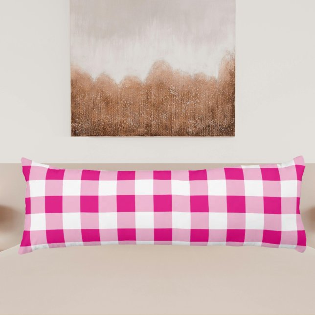 Soft colors plaid simple cute rustic  body pillow (Creator Uploaded)