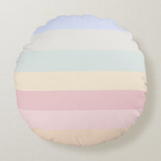 Soft Colors  Round Pillow