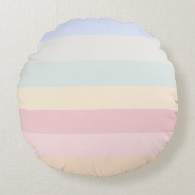 Soft Colors  Round Pillow (Front)
