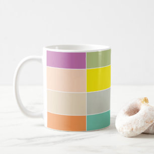 Soft Colour Chequerboard Coffee Mug