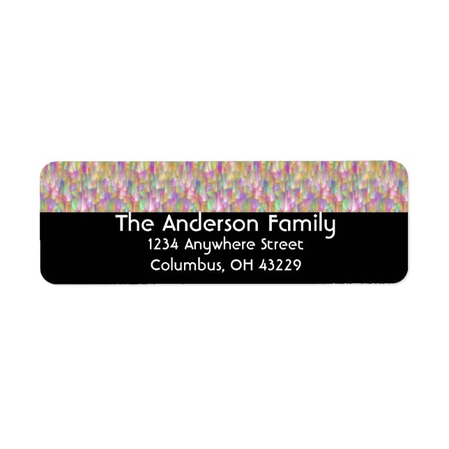 Soft Colour Drops Return Address Labels (Front)