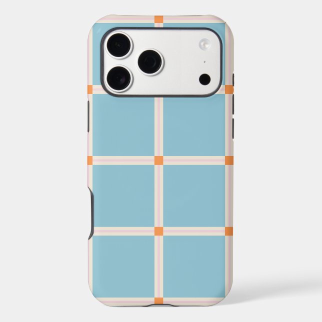 Soft Colour Grid Pattern with Warm Accent Minimal (Back)