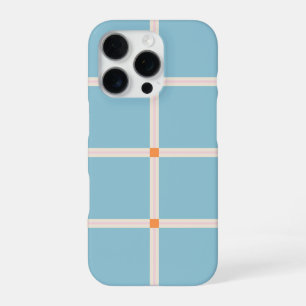 Soft Colour Grid Pattern with Warm Accent Minimal iPhone 16 Pro Case