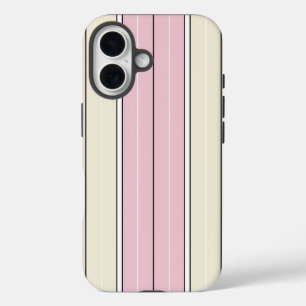 Soft Colour Vertical Stripe Pattern Design iPhone 16 Case