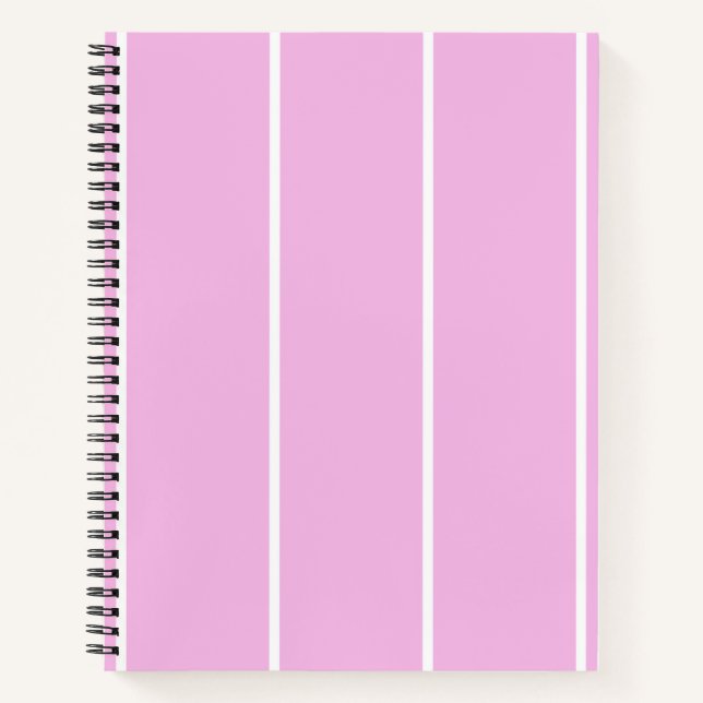 Soft Colour Vertical Stripe Pattern Design Notebook (Front)