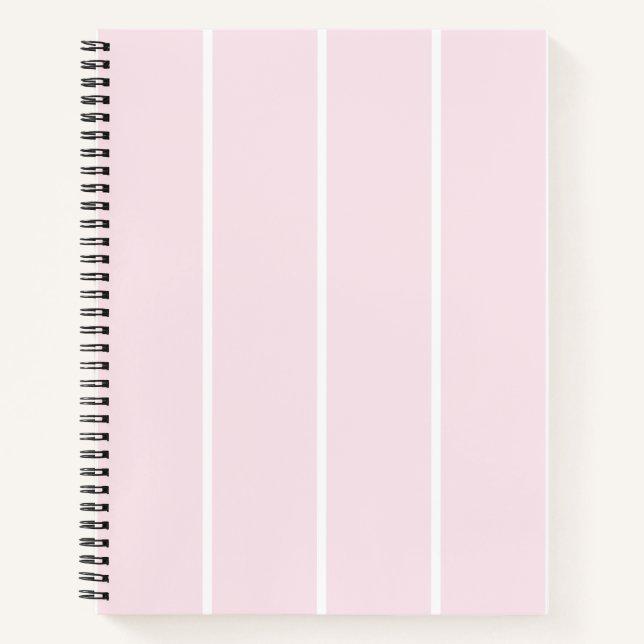 Soft Colour Vertical Stripe Pattern Design Notebook (Front)