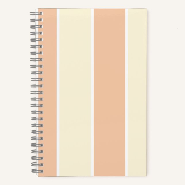 Soft Colour Vertical Stripe Pattern Design Notebook (Front)