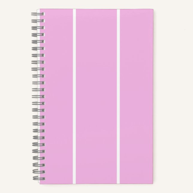 Soft Colour Vertical Stripe Pattern Design Notebook (Front)