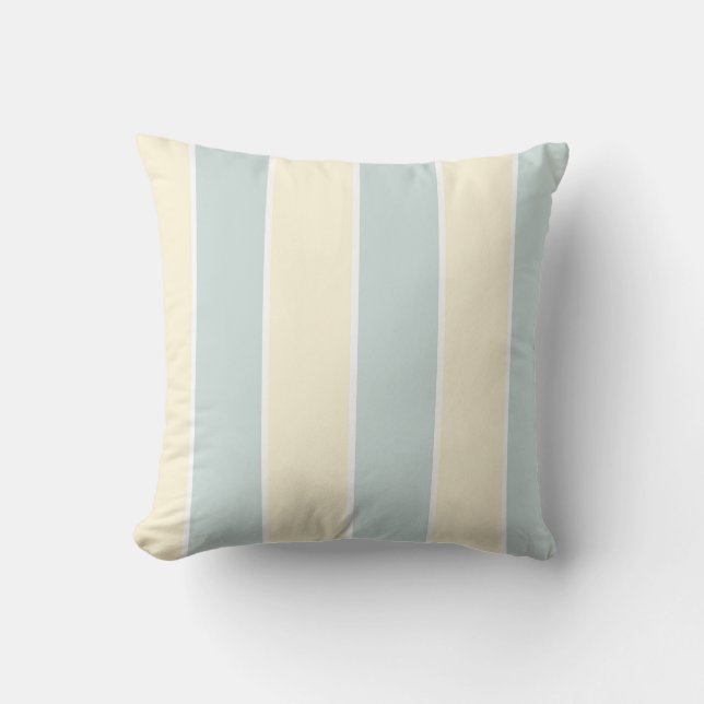 Soft Colour Vertical Stripe Pattern Design Throw Pillow (Front)