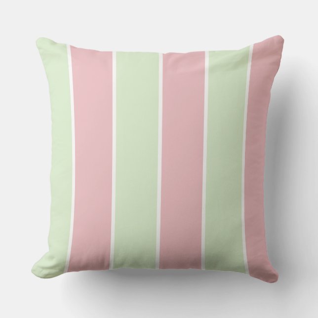 Soft Colour Vertical Stripe Pattern Design Throw Pillow (Front)