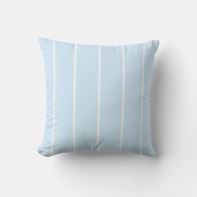 Soft Colour Vertical Stripe Pattern Design Throw Pillow (Front)